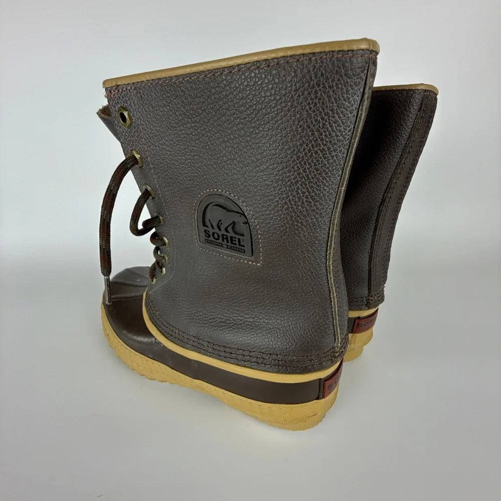Vintage Sorel Caribou Winter Snow‎ Boots Mens 7 Arctic Pac Chocolate  Canada New